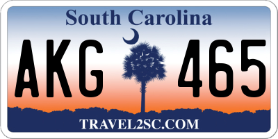 SC license plate AKG465