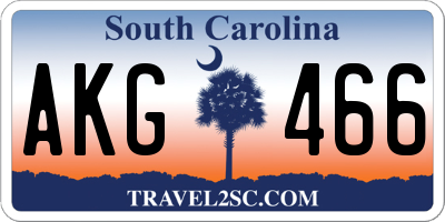 SC license plate AKG466