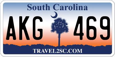 SC license plate AKG469