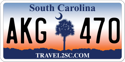 SC license plate AKG470