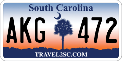 SC license plate AKG472