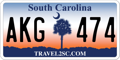 SC license plate AKG474