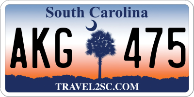 SC license plate AKG475