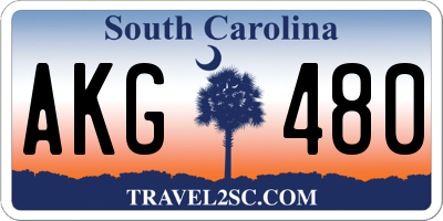 SC license plate AKG480