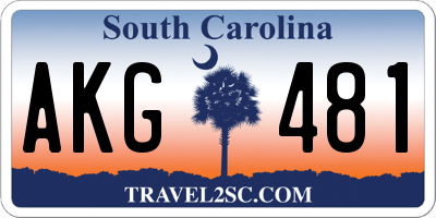 SC license plate AKG481