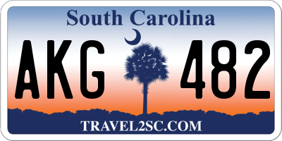 SC license plate AKG482