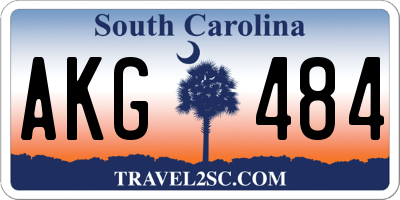 SC license plate AKG484