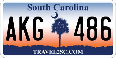 SC license plate AKG486