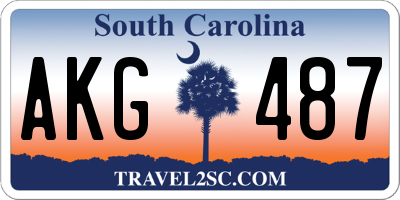 SC license plate AKG487