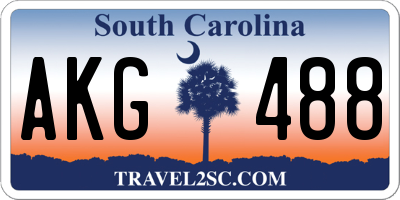 SC license plate AKG488