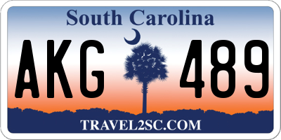 SC license plate AKG489