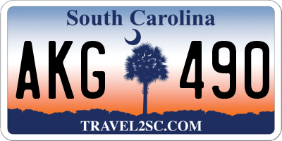 SC license plate AKG490