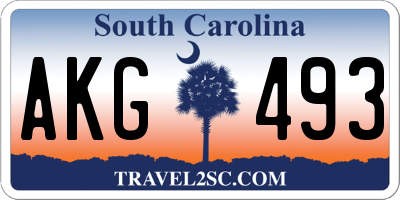 SC license plate AKG493