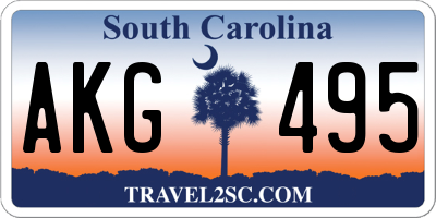 SC license plate AKG495