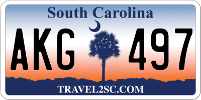 SC license plate AKG497