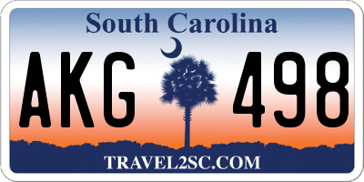 SC license plate AKG498