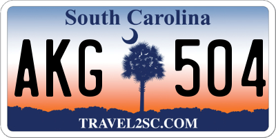 SC license plate AKG504