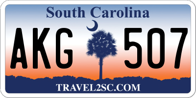 SC license plate AKG507