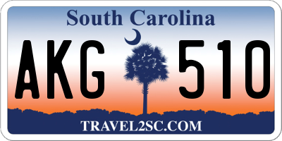 SC license plate AKG510