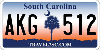 SC license plate AKG512