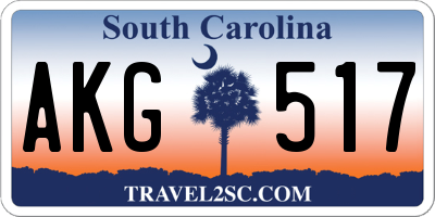 SC license plate AKG517