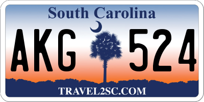 SC license plate AKG524