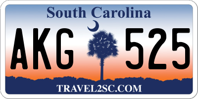 SC license plate AKG525