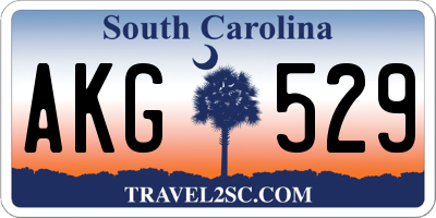 SC license plate AKG529