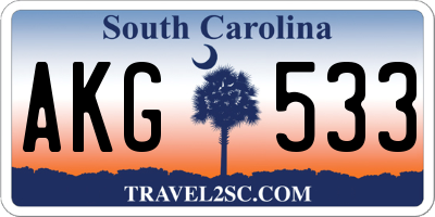 SC license plate AKG533