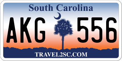 SC license plate AKG556