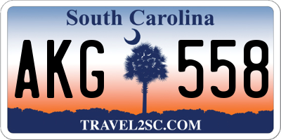 SC license plate AKG558