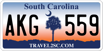 SC license plate AKG559