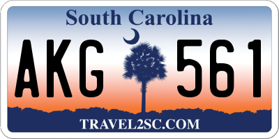 SC license plate AKG561