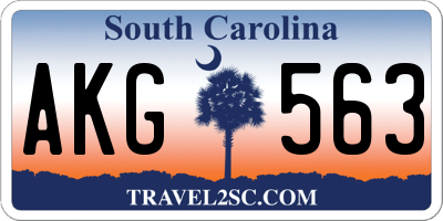 SC license plate AKG563