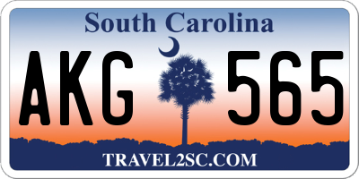 SC license plate AKG565