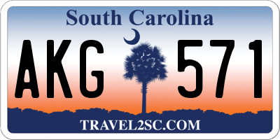 SC license plate AKG571