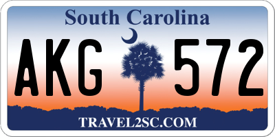 SC license plate AKG572