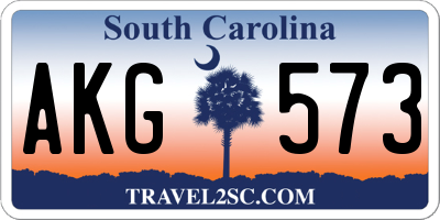 SC license plate AKG573