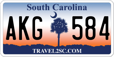 SC license plate AKG584