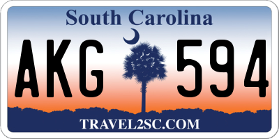 SC license plate AKG594