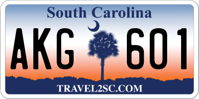 SC license plate AKG601