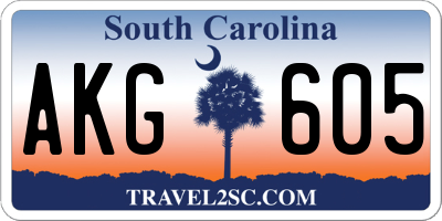 SC license plate AKG605