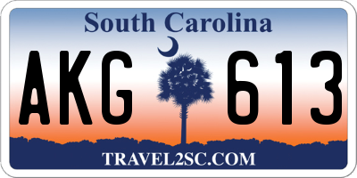 SC license plate AKG613