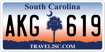 SC license plate AKG619