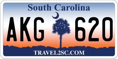 SC license plate AKG620
