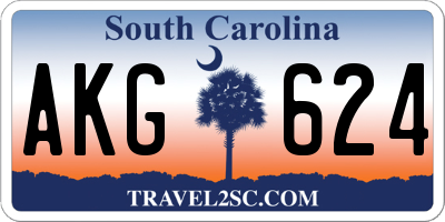 SC license plate AKG624