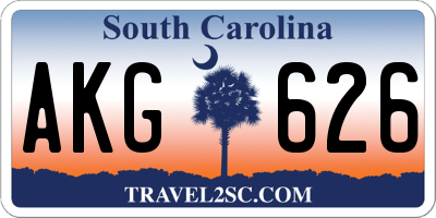 SC license plate AKG626