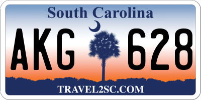 SC license plate AKG628