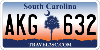 SC license plate AKG632