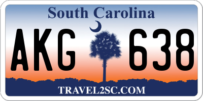 SC license plate AKG638